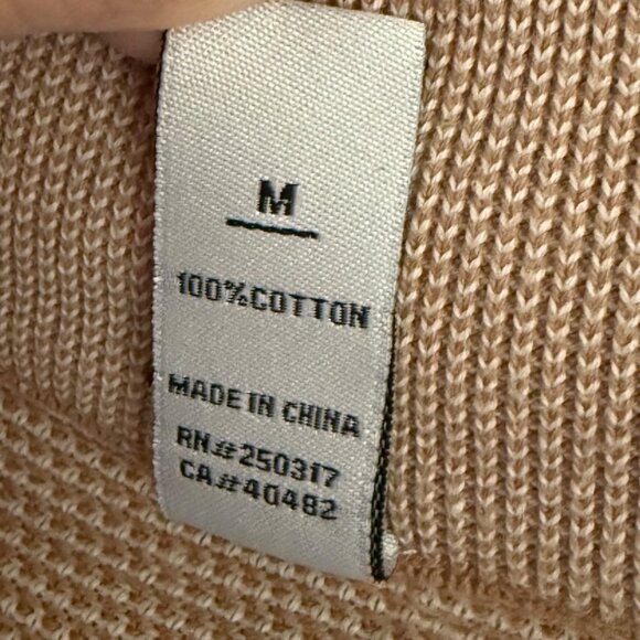 Varley Tan Pullover Sweater With Drawstring Hem, M - Picture 9 of 10